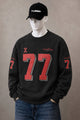Turbo "77" Graphic Oversize Round Neck Men's Sweatshirt