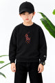 Plo Rph Lren Heritage Round Neck Kid's Sweatshirt In Black