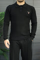 Gnt Cable-Knit Texture Pattern Imported Men's Sweater