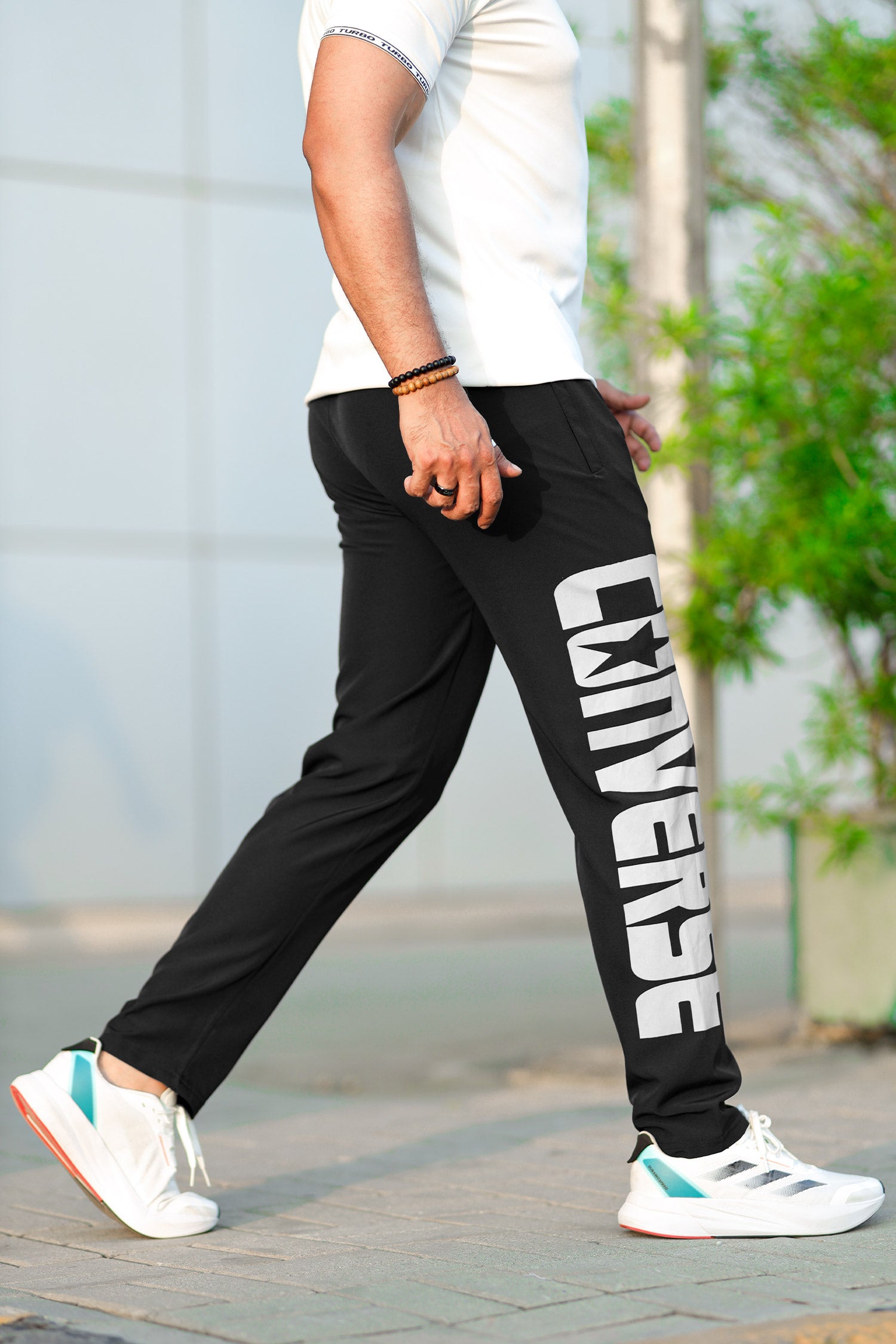 Cnvrse Typography SlimFit Sportswear Trouser