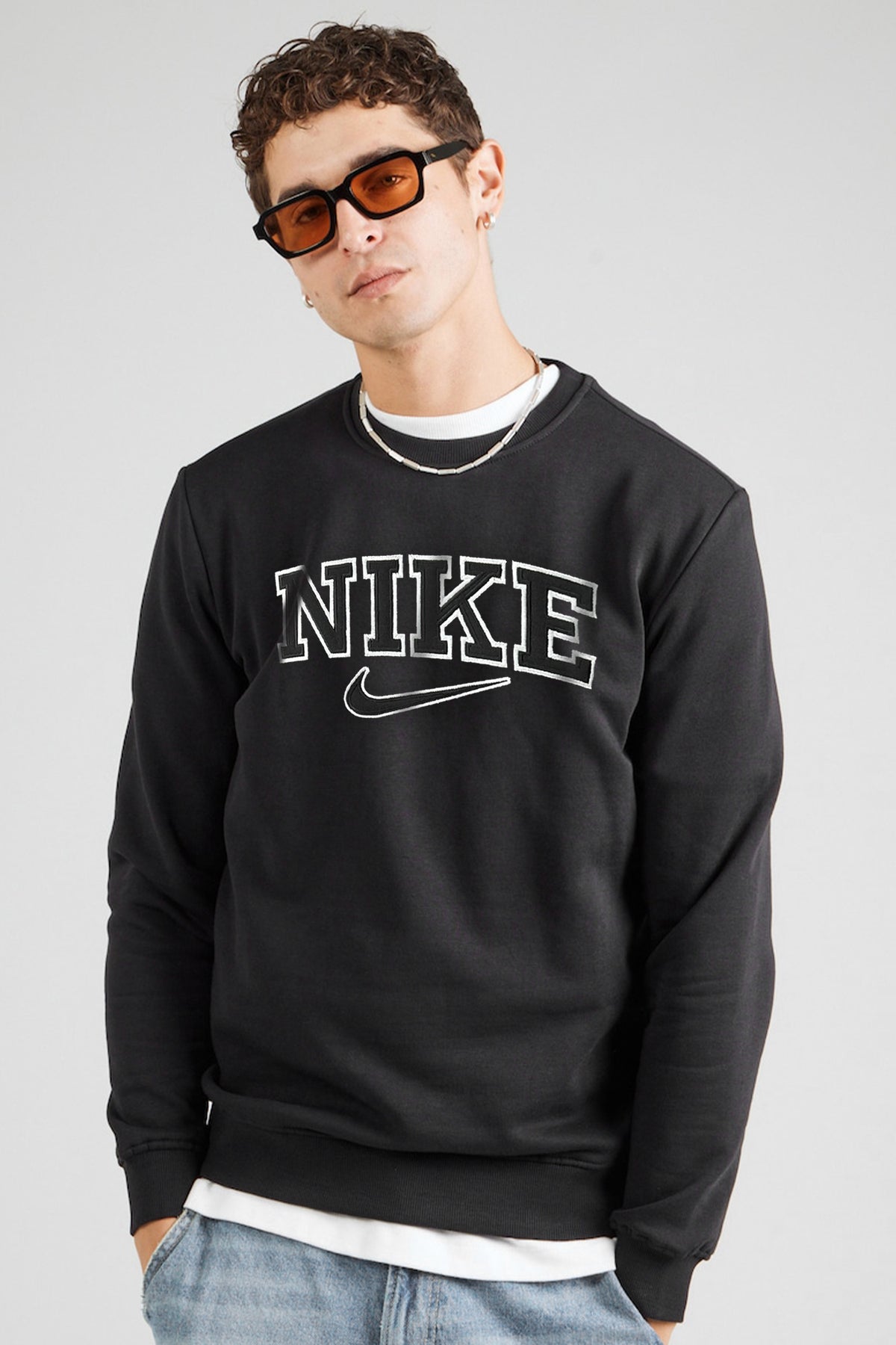 Nke Signature Typography Full Sleeve Men's Sweatshirt