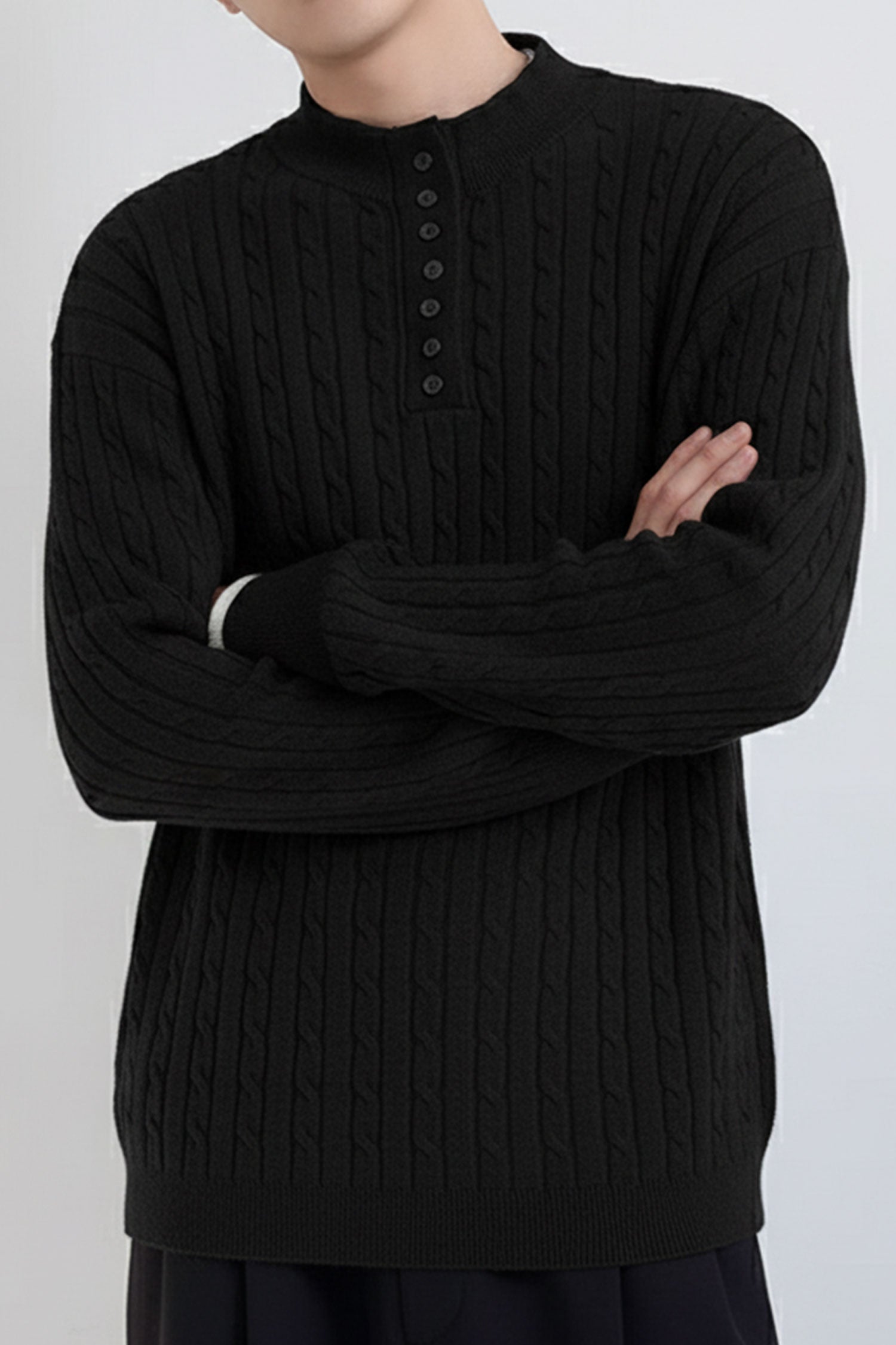 Turbo Cable Knit Jummper Imported Men's Sweater