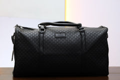 Guci Imported Embossed Texture Travel bag in Black