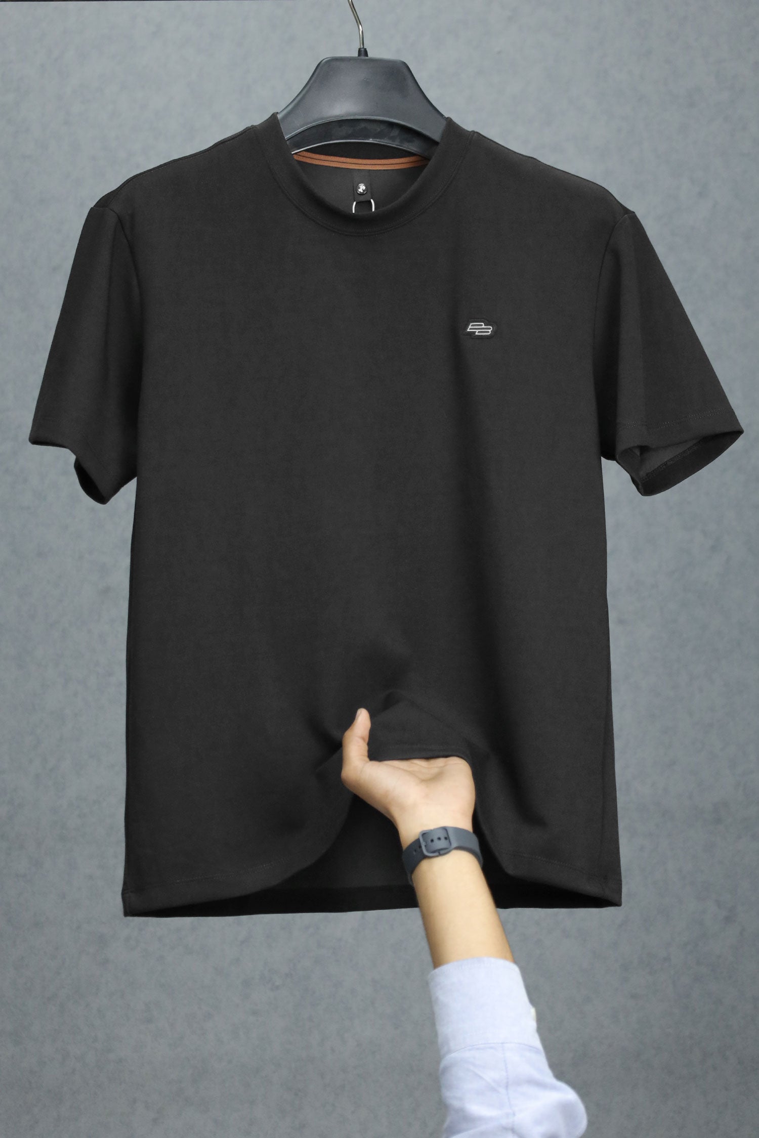 Script Relaxed Round Neck Imported T-Shirt