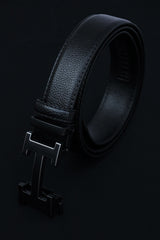 Hrmes Metal Alloy Automatic Buckle Branded Belt