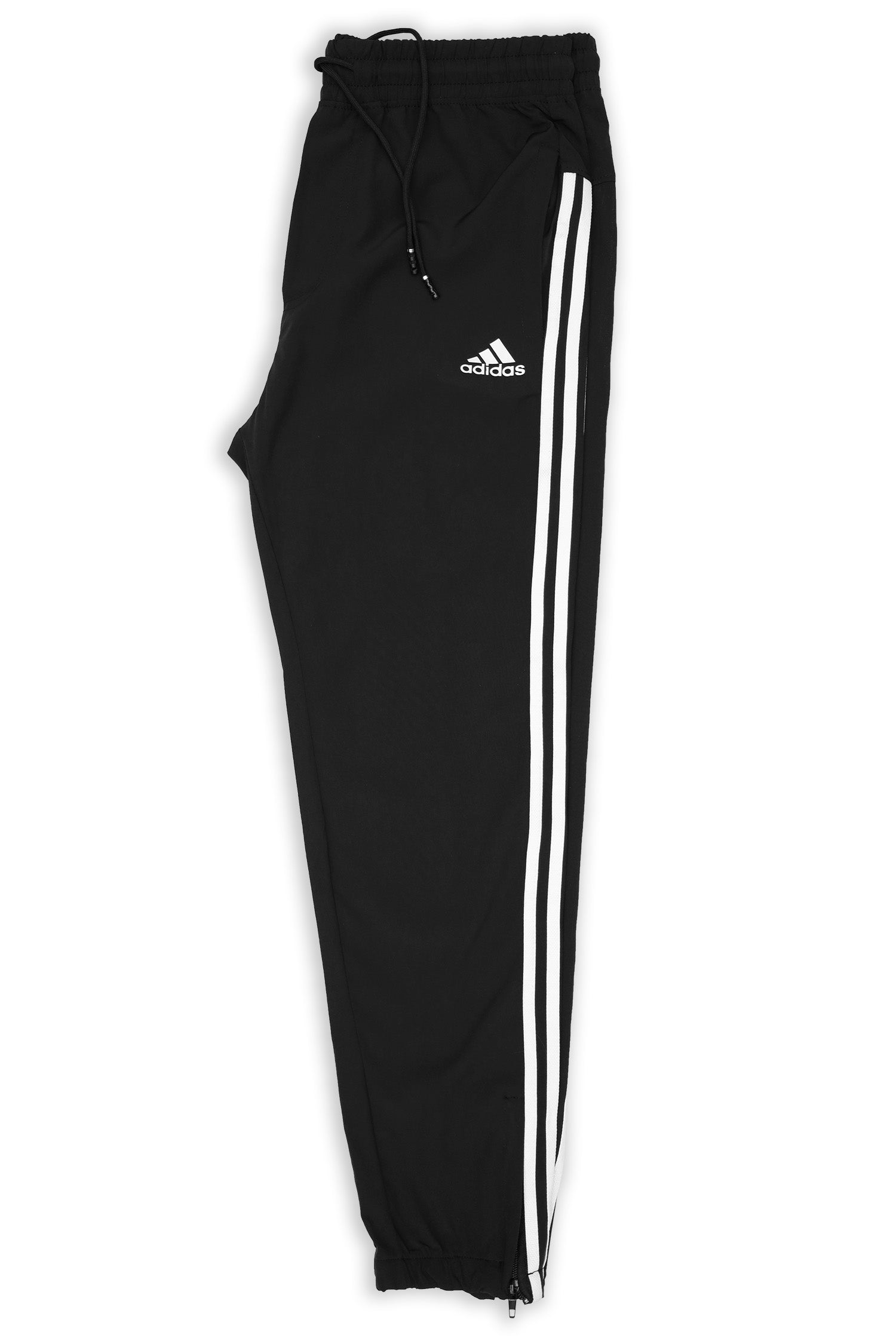 Adds Stripe Zip Bottom Sportswear Trouser in Black