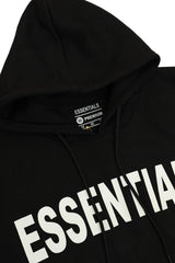 Essntials Men's Hoodie With Embossed Logo In Black