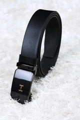 Hrmes Metal Alloy Automatic Buckle Branded Belt