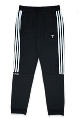 Turbo Straight Side Stripes Dry-FiT Sportswear Trouser in Black