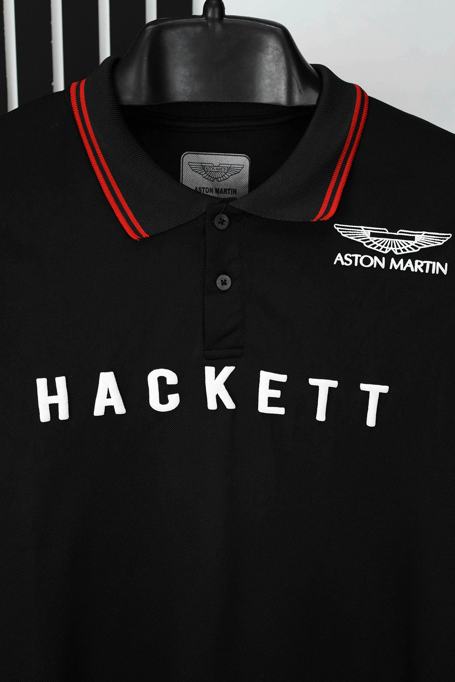 Hackt Aston Martin Racing Front Typography Men's Polo Shirt