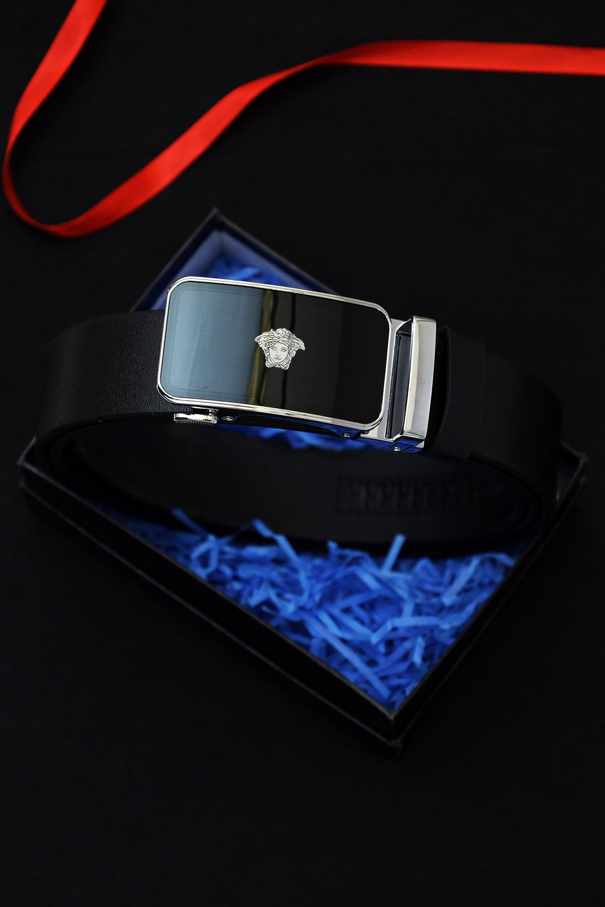 Vrsce Metal Alloy Automatic Buckle Branded Belt