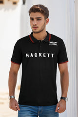 Hackt Aston Martin Racing Front Typography Men's Polo Shirt