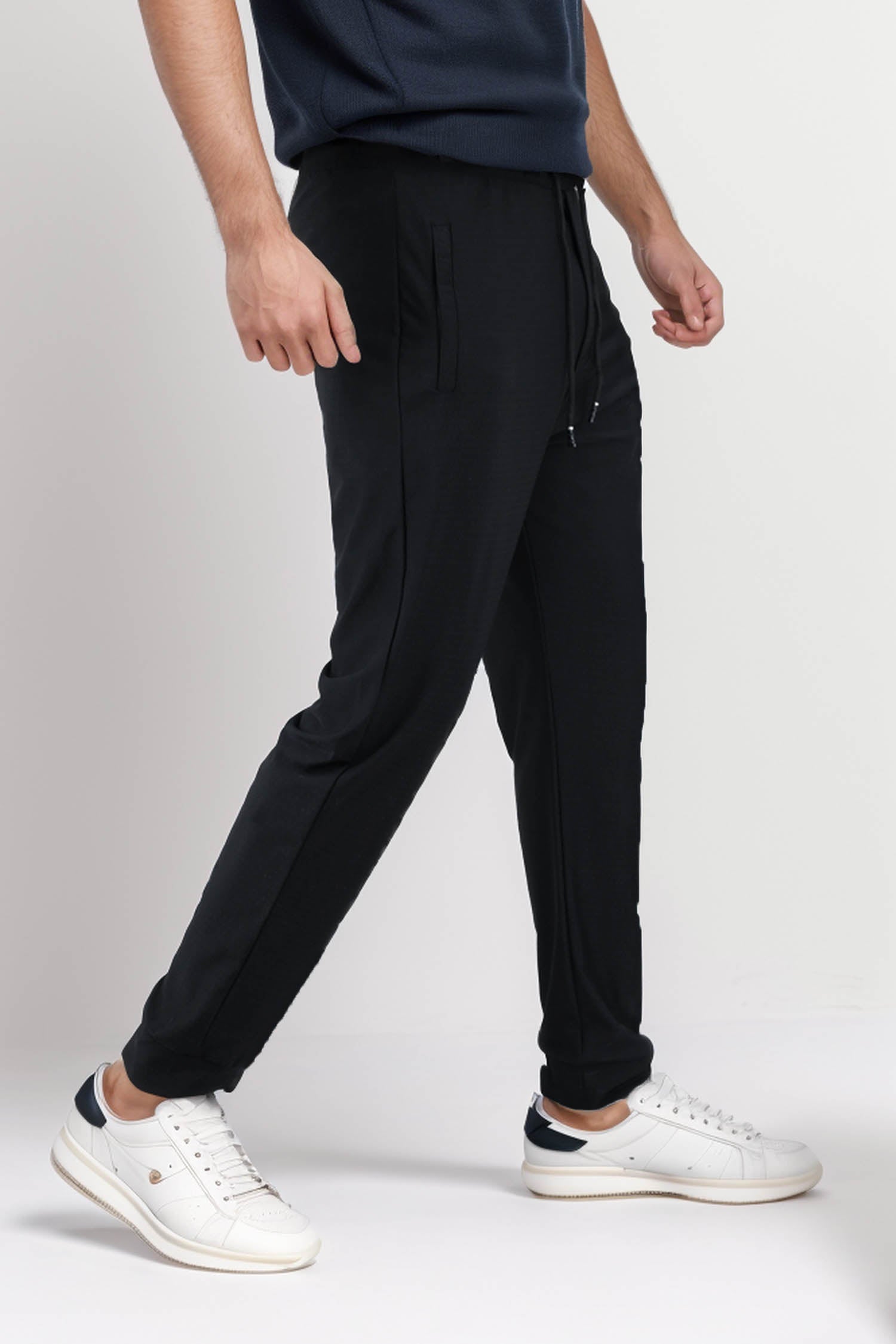 Adds Self Textured Strip Line Sportswear Trouser