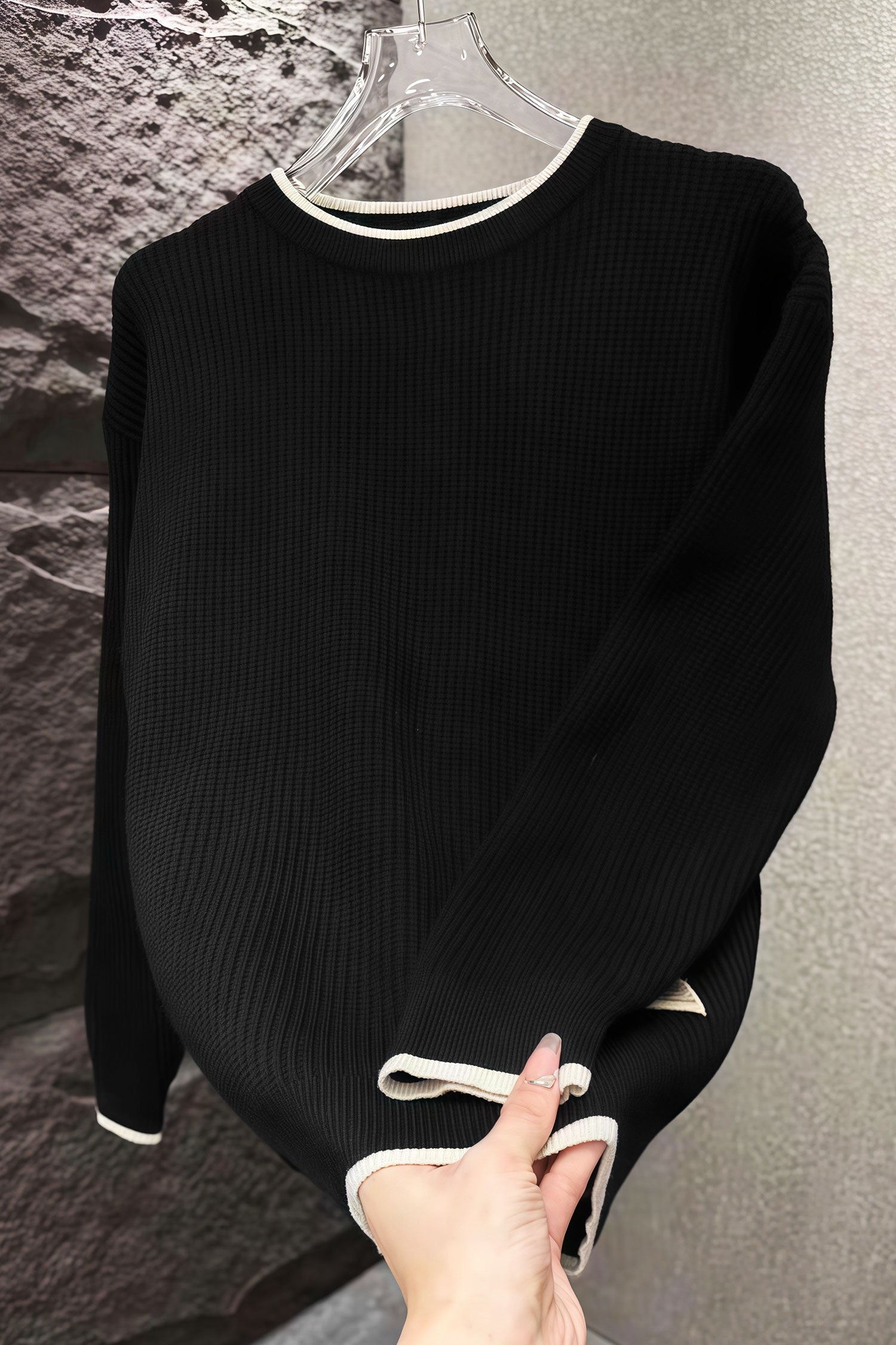 Turbo Ribbed RoundNeck Imported Men's Sweater