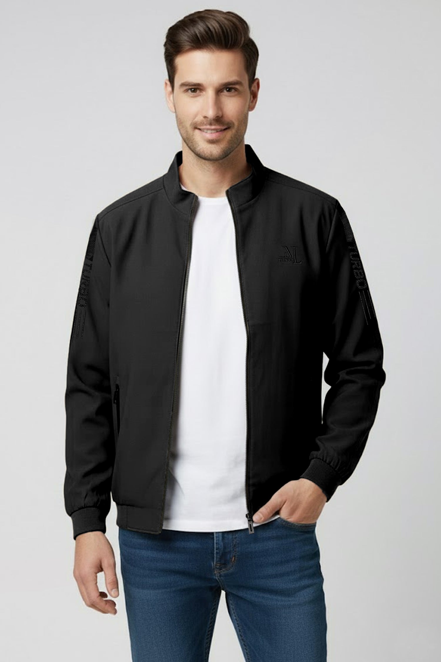 Full-Zip Bomber Imported Light Weight Jacket