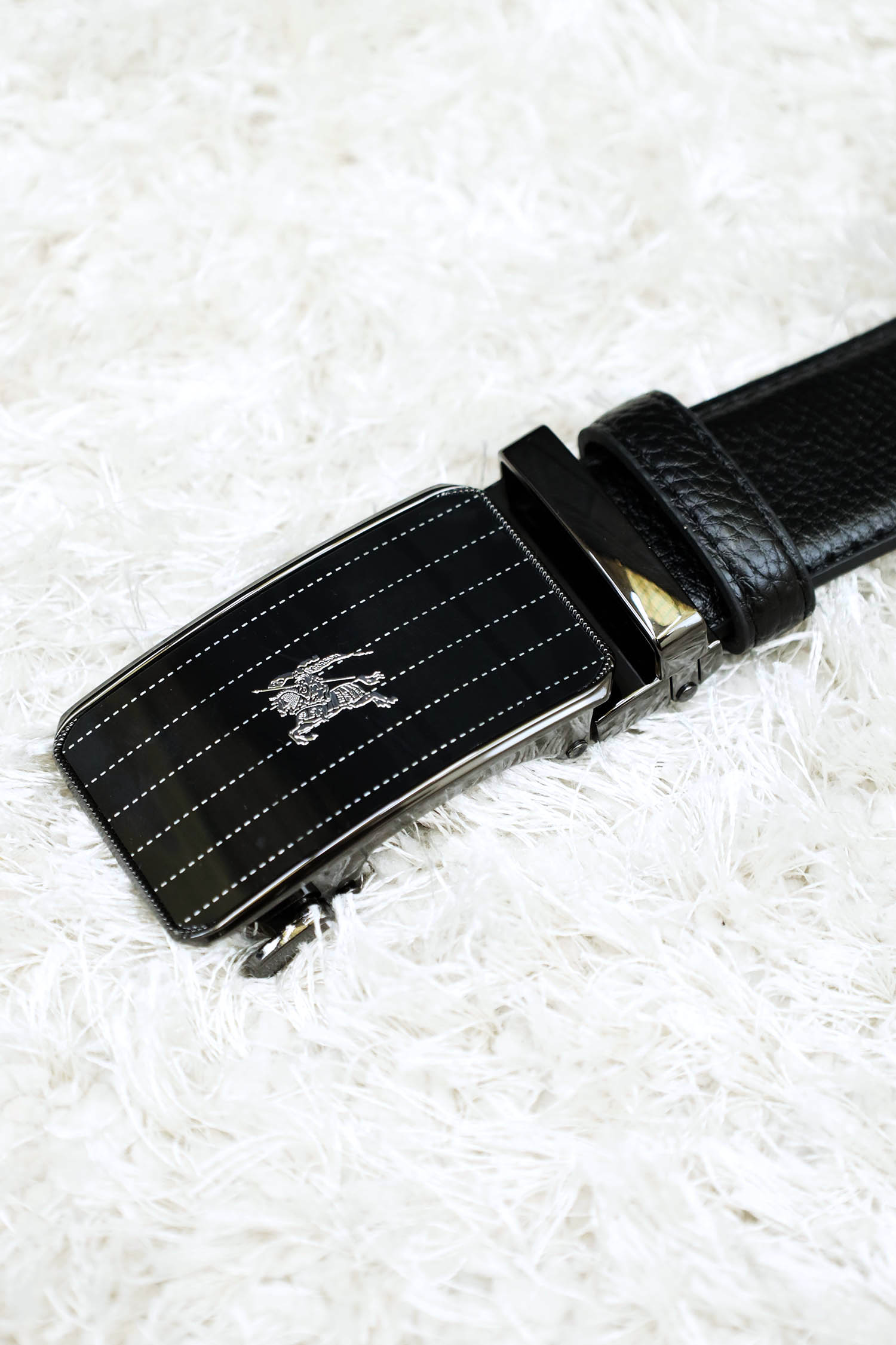 Burbry Metal Alloy Automatic Buckle Branded Belt