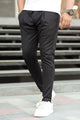 Turbo Urban-Fit Single Plate Waffle Trouser In Black