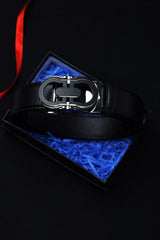 Fergamo Metal Alloy Automatic Buckle Branded Belt