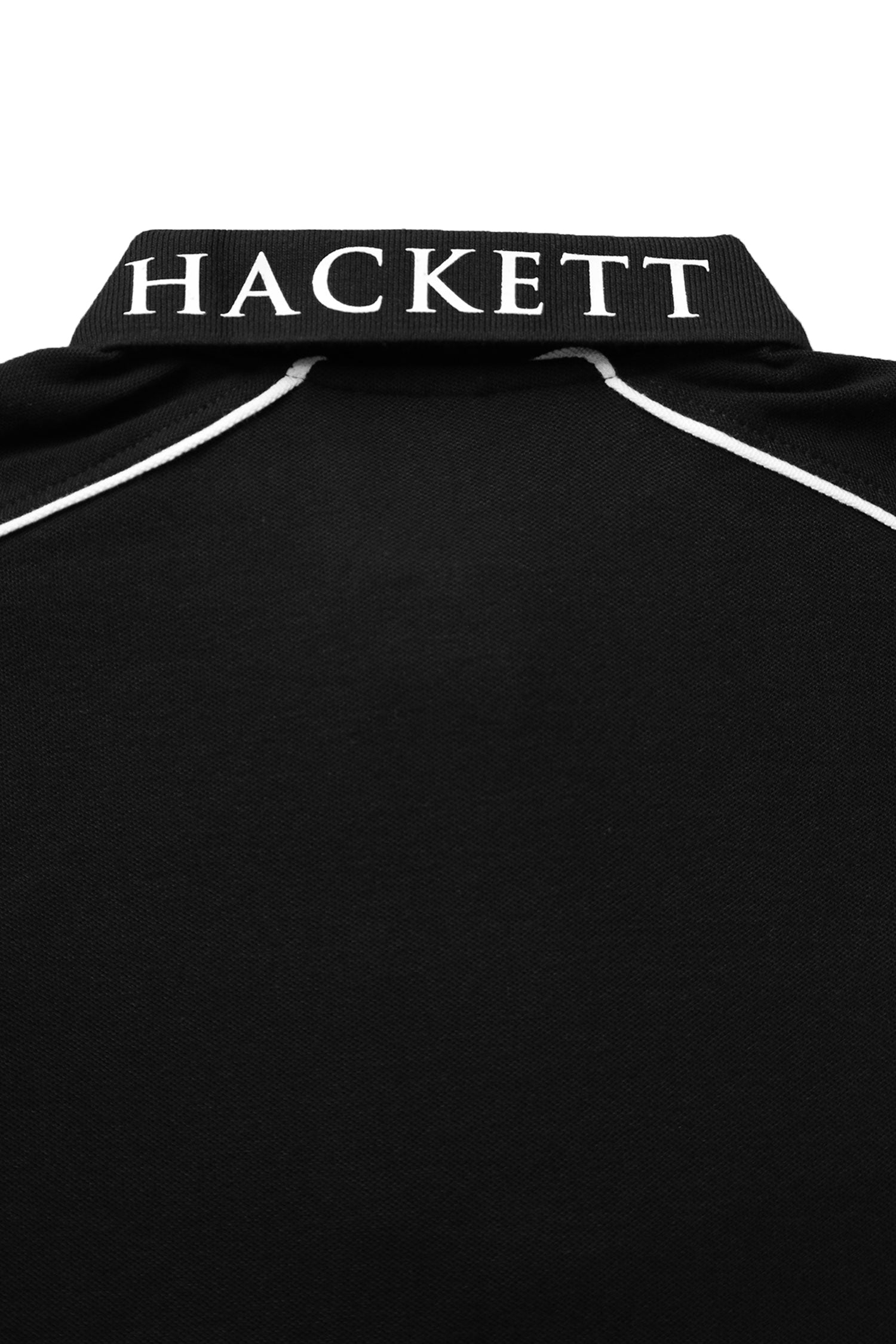 Hackt Aston Martin Shoulder Cut Short Sleeve Men's Polo Shirt In Black