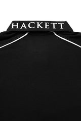 Hackt Aston Martin Shoulder Cut Short Sleeve Men's Polo Shirt In Black