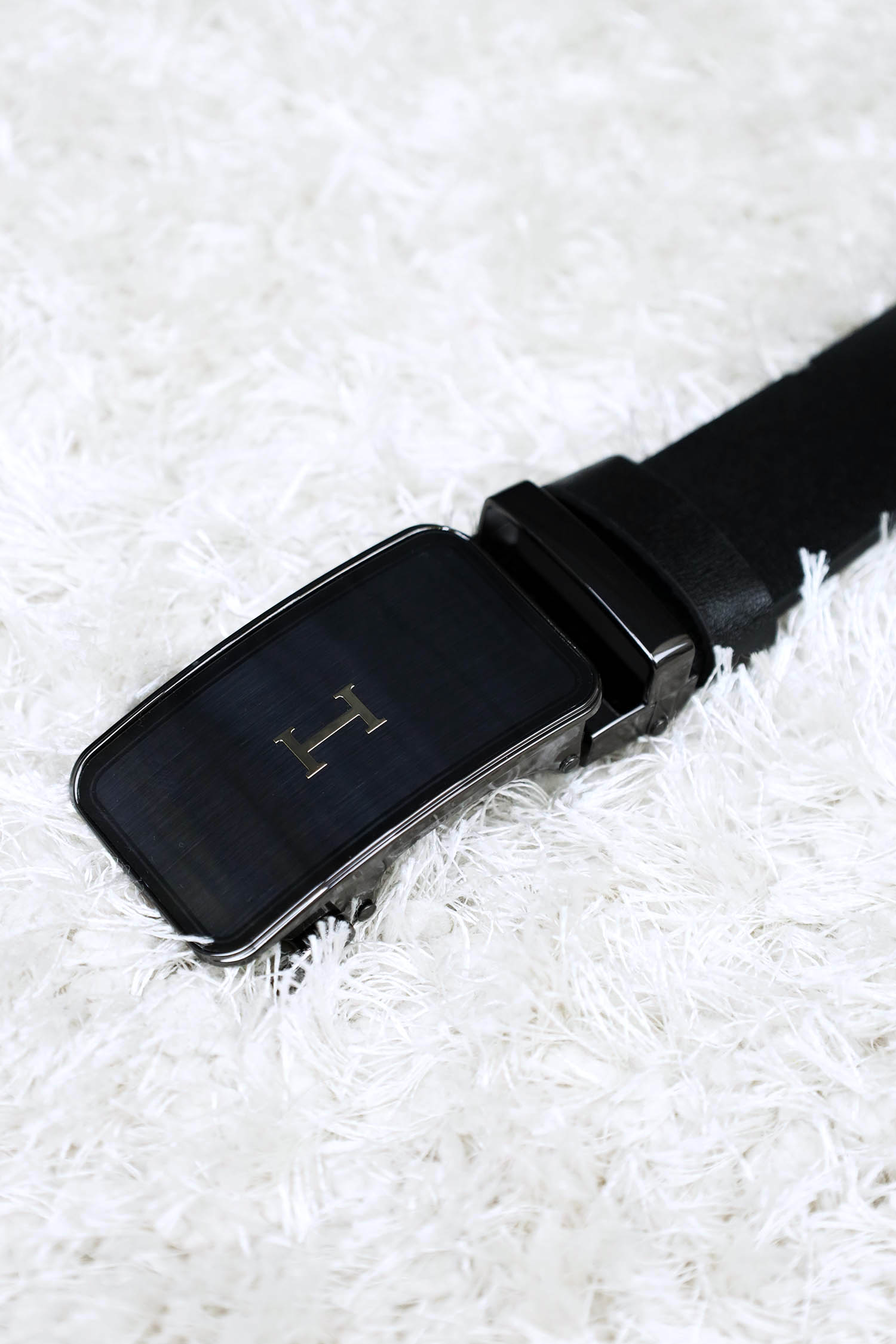 Hrmes Metal Alloy Automatic Buckle Branded Belt