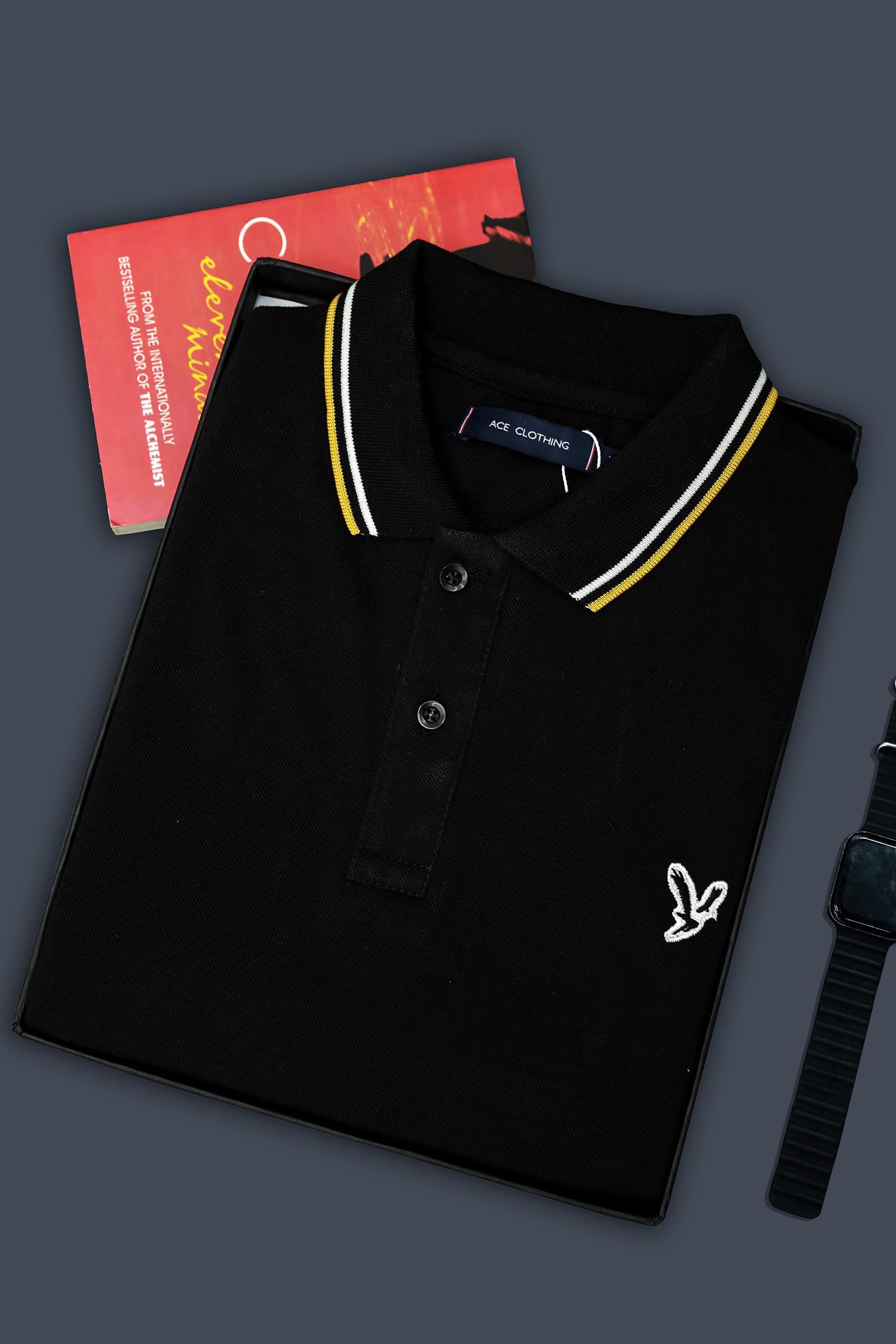 Ace Front Embroidered Logo Polo Shirt