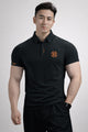 Hrms Orange Accent Logo Style Men's Polo Shirt