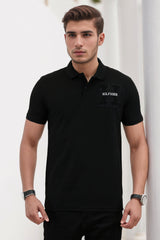 Hlfigr Classic Letter Printed Men's Polo Shirt