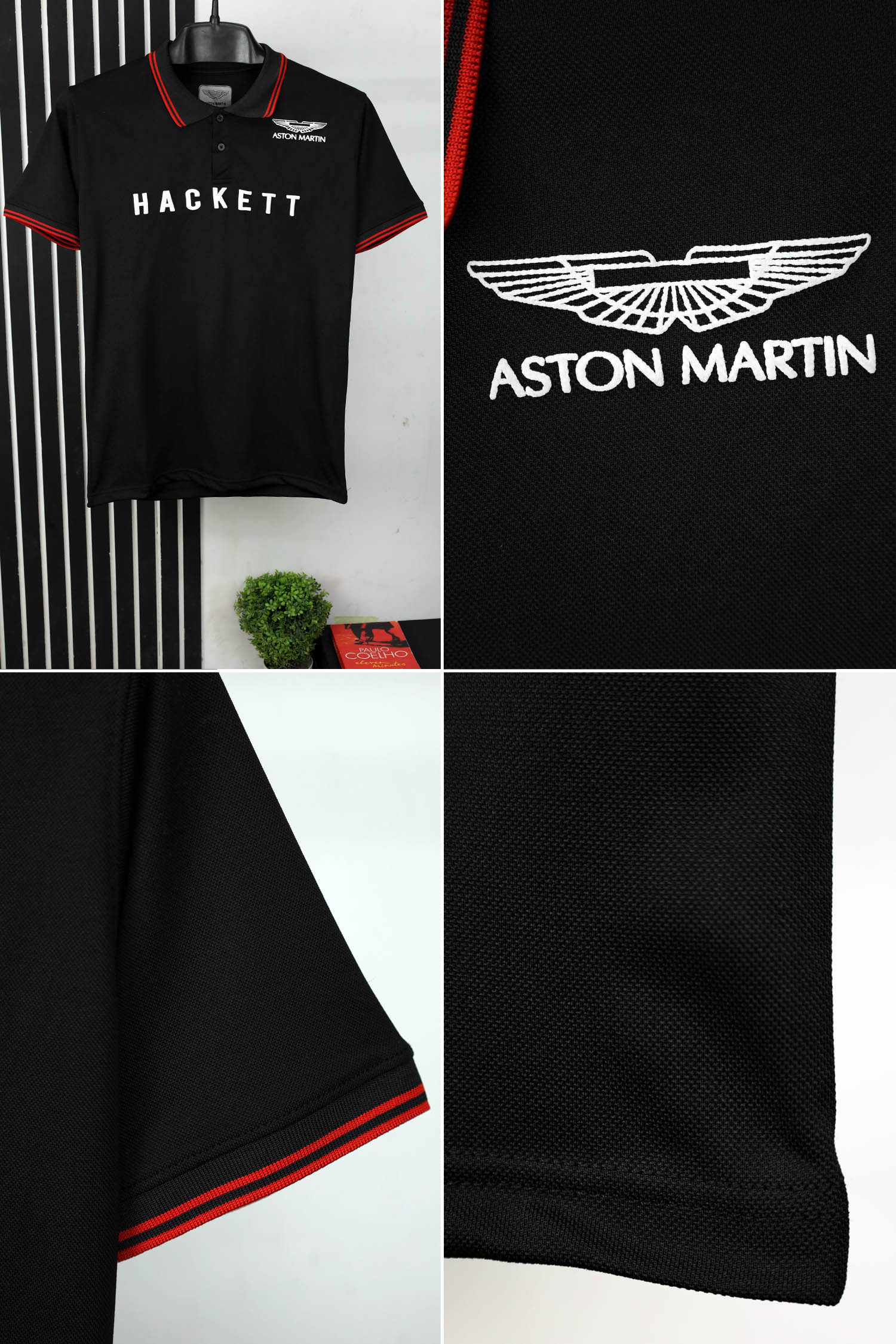 Hackt Aston Martin Racing Front Typography Men's Polo Shirt