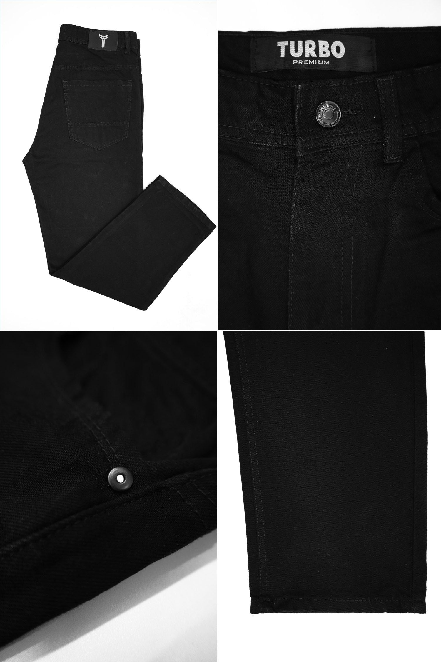 Loose Fit Style Turbo Jeans in Black