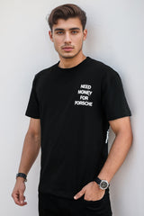 Turbo Quote Writing Round Neck T-Shirt