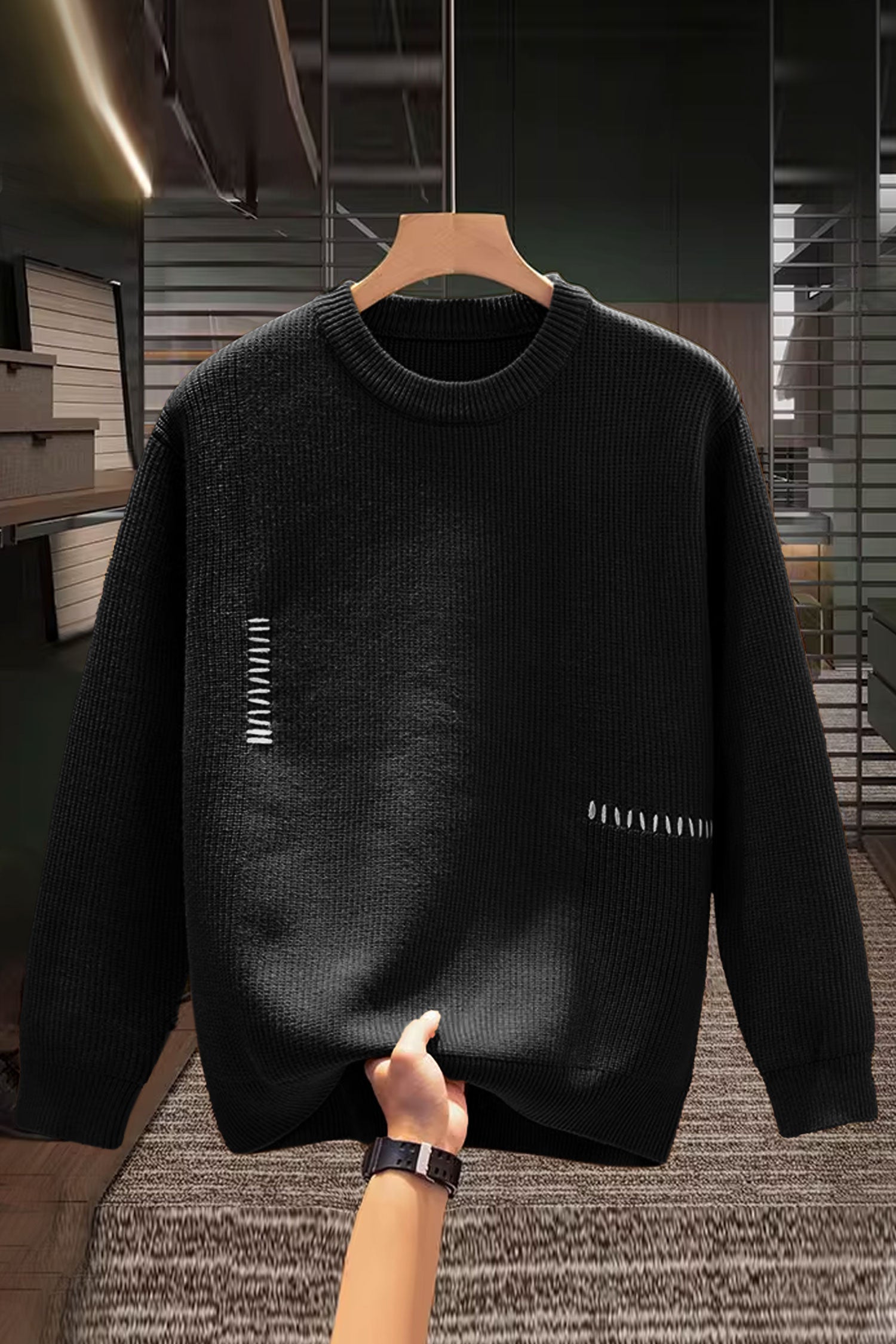 Turbo Geomatric Pattern Imported Men's Sweater