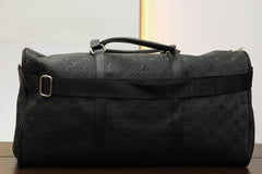 Luis Vten Imported MonoGram Embossed Texture Travel bag in Black