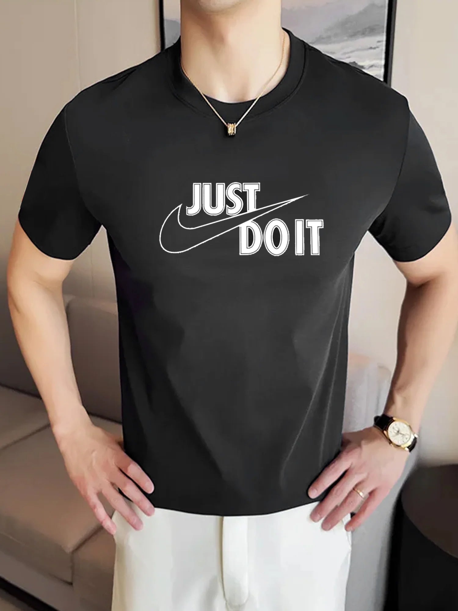 Nke Signature Jst Do It Imported Round Neck T-Shirt