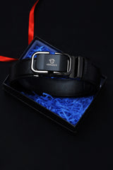 Versce Metal Alloy Automatic Buckle Branded Belt