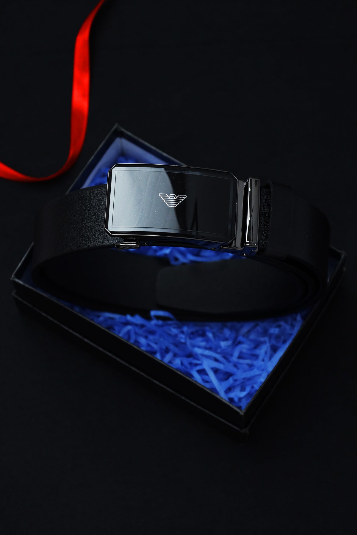 Armni Metal Alloy Automatic Buckle Branded Belt