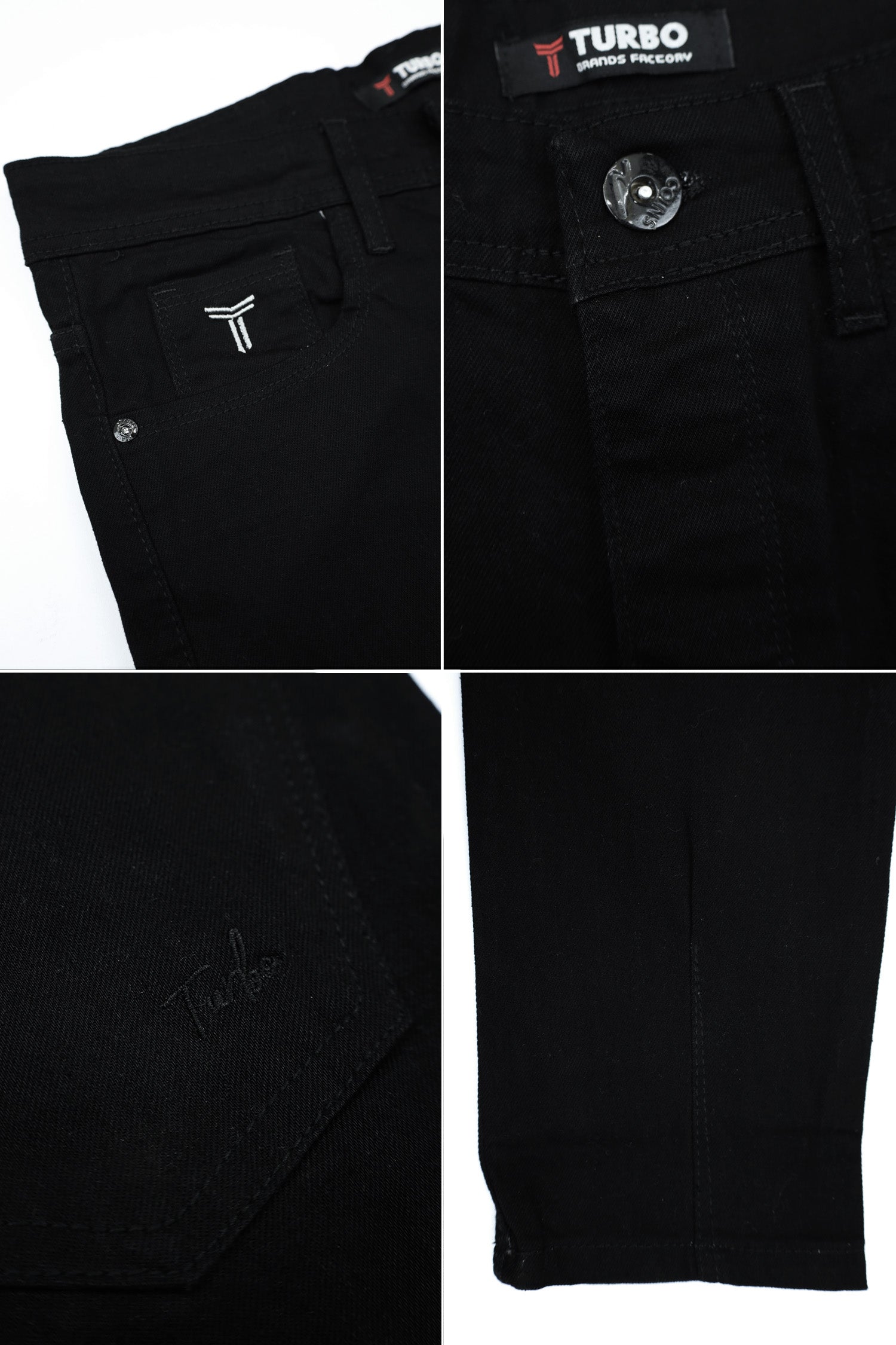 Ankle Fit Turbo Denim Jeans In Black