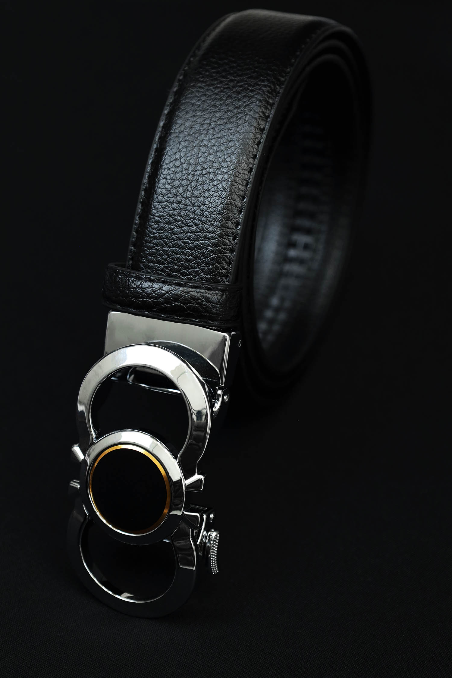 Fergmo Metal Alloy Automatic Buckle Branded Belt