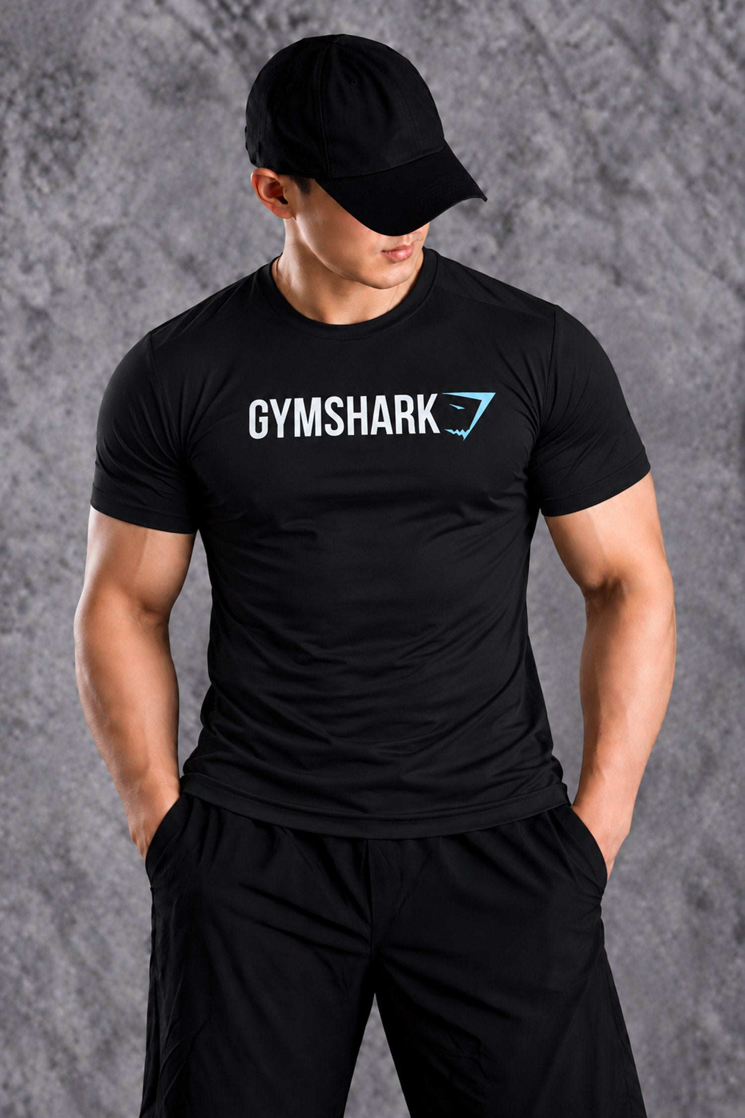 Gym Shrk Athletic Workout Men's Dry-Fit Tee
