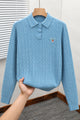 Gnt Cable-Knit Texture Pattern Imported Men's Sweater