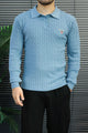 Gnt Cable-Knit Texture Pattern Imported Men's Sweater