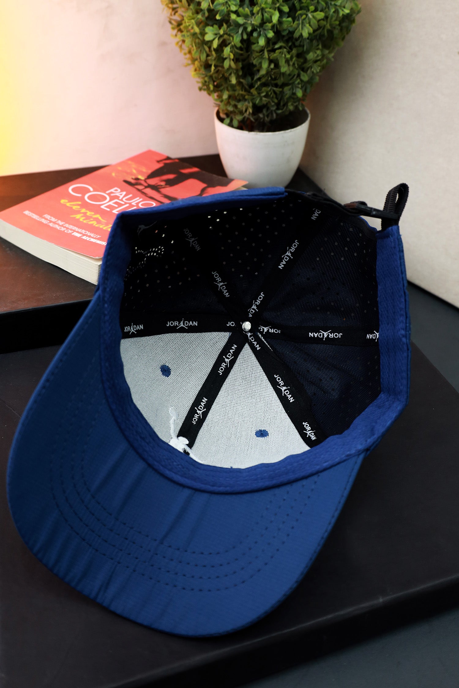 Jrdn Embroidered Logo Cotton Cap In Blue