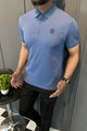 Turbo Abstract Zip Collar Men's Polo Shirt