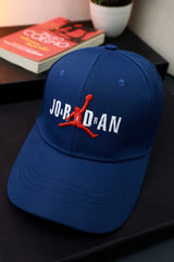 Jrdn Embroidered Slogan Cotton Cap In Blue