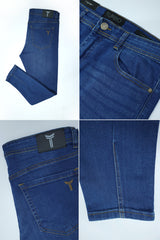 Light Faded Turbo Ankle Fit Jeans In Blue