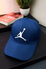 Jrdn Embroidered Logo Cotton Cap In Blue