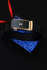 Hrmes  Metal Alloy Automatic Buckle Branded Belt