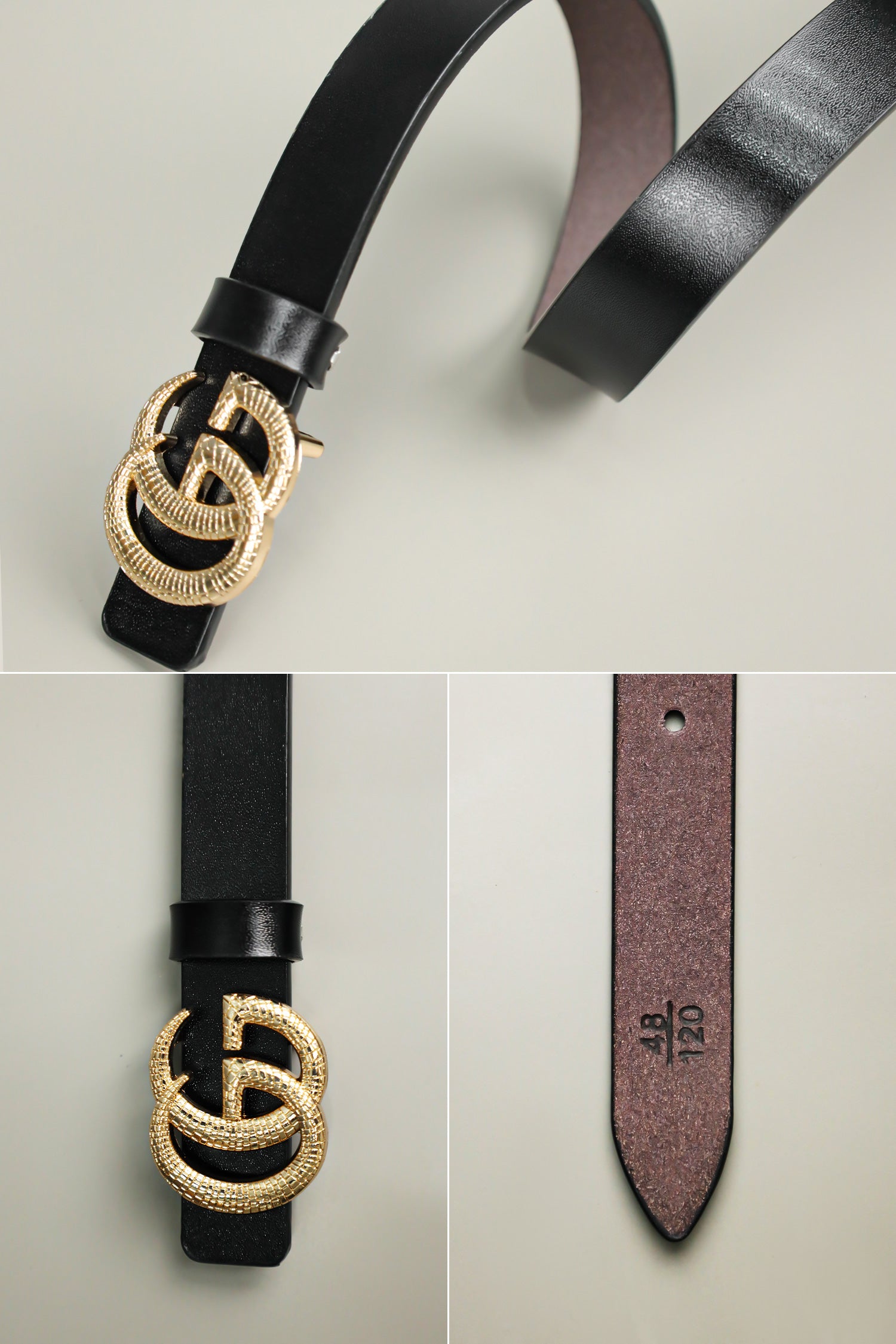 G Metal Alloy Automatic Buckle Branded Belt