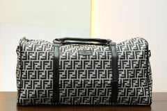 Fndi Imported All Over print Travel bag in Black & Silver