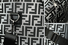 Fndi Imported All Over print Travel bag in Black & Silver